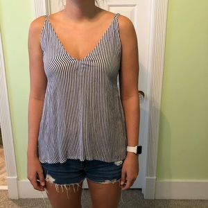 NWOT Blue striped tank top